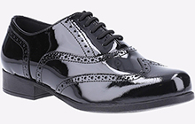 Hush Puppies Kada Senior Patent School Shoe Girls Womens - GRD-32599-55738-11