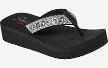Skechers Vinyasa Womens Flip-Flops Black - GRD-34267-58525