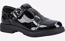 Hush Puppies Paloma Patent School Shoes Girls Junior - GRD-35308-65871-10