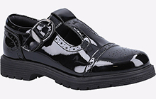 Hush Puppies Paloma Patent School Shoes Girls Junior - GRD-35315-65883-06