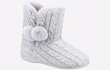 Fleet & Foster Apple Knitted Bootie Slipper Womens - GRD-35532-66209-08