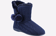 Fleet & Foster Apple Knitted Bootie Slippers Womens - GRD-35532-66210-08