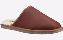 Hush Puppies Coady Leather MEMORYFOAM Mens Slipper - GRD-35644-66481-12